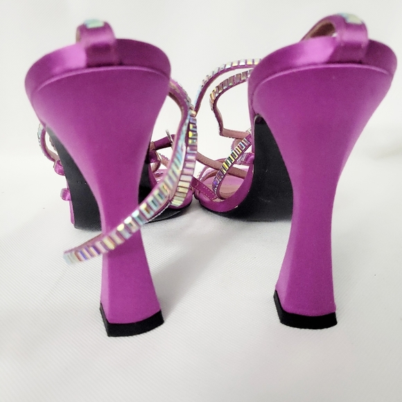 LES PETITS JOUEURS STRAPPY EMBELLISHED SANDALS sz 41 - Picture 5 of 5